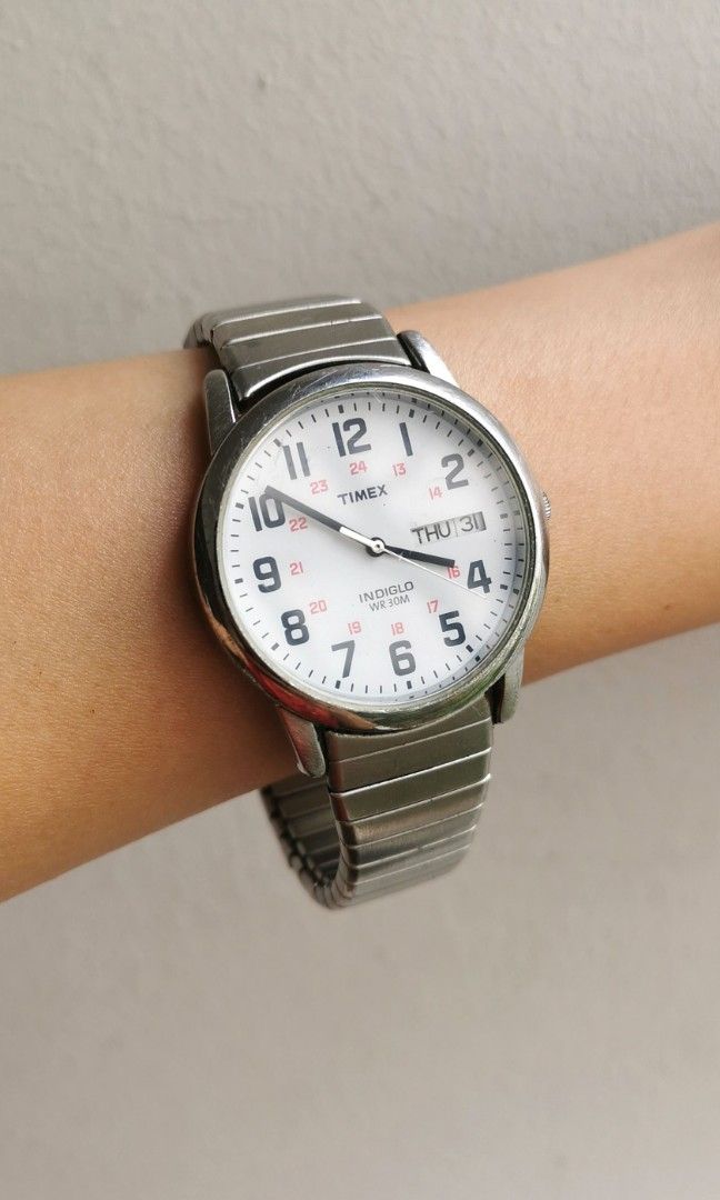 Timex Men Easy Reader Day Date Expendion band watch Men s Fashion