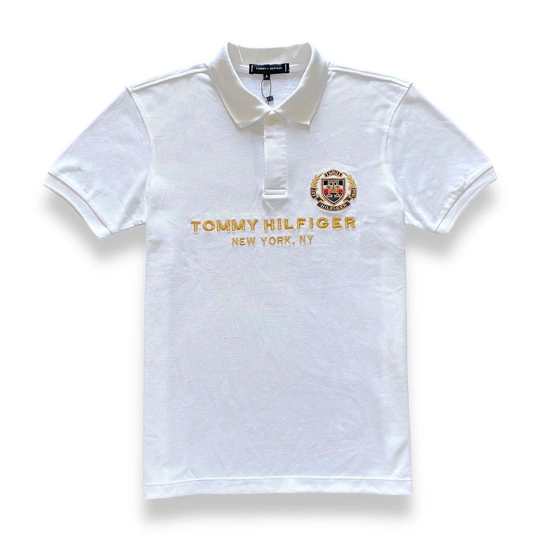 TOMMY HILFIGER Men’s Icon Roundall Crest Cotton Pique Polo Shirt (M)