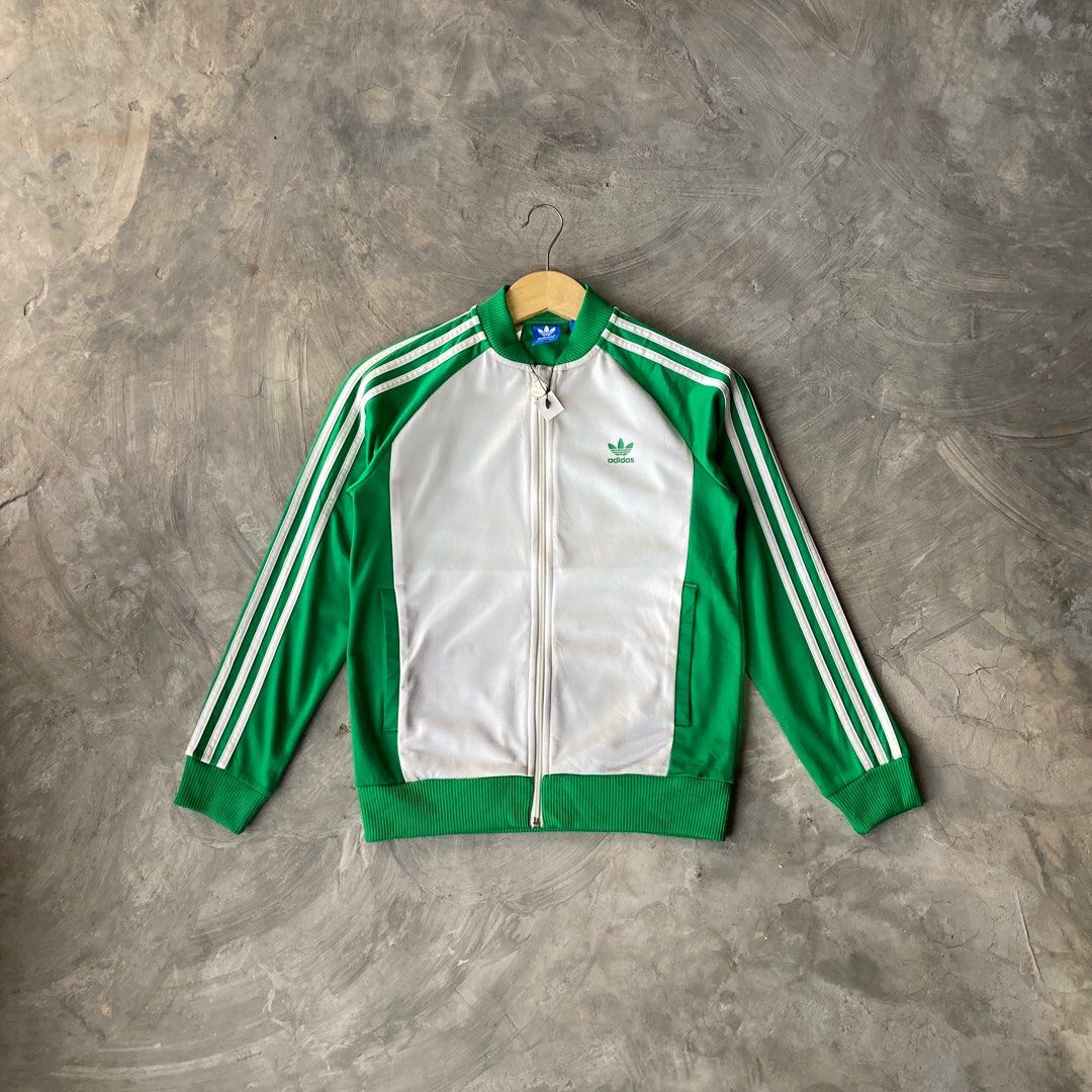 Tracktop Adidas Superstar S14616 White Green Second Original