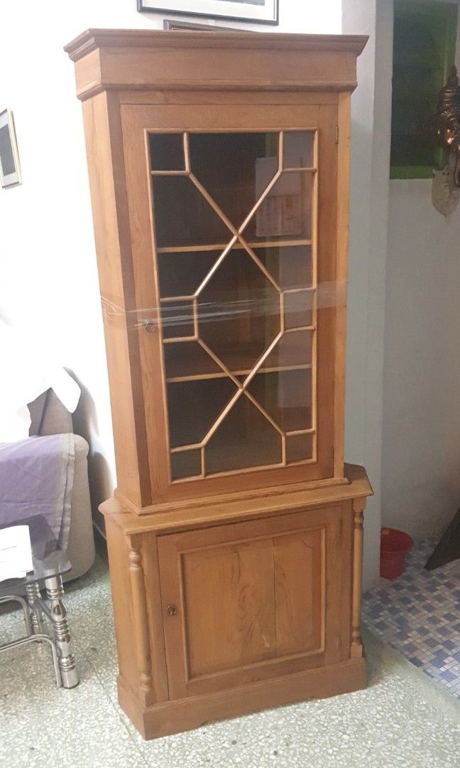 Triangular top corner cupboard