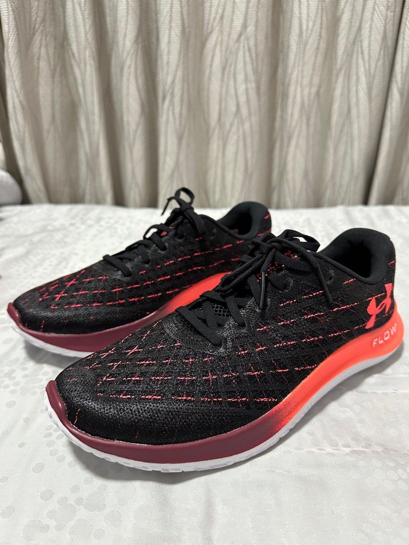 Mens black and red under armour shoes sale