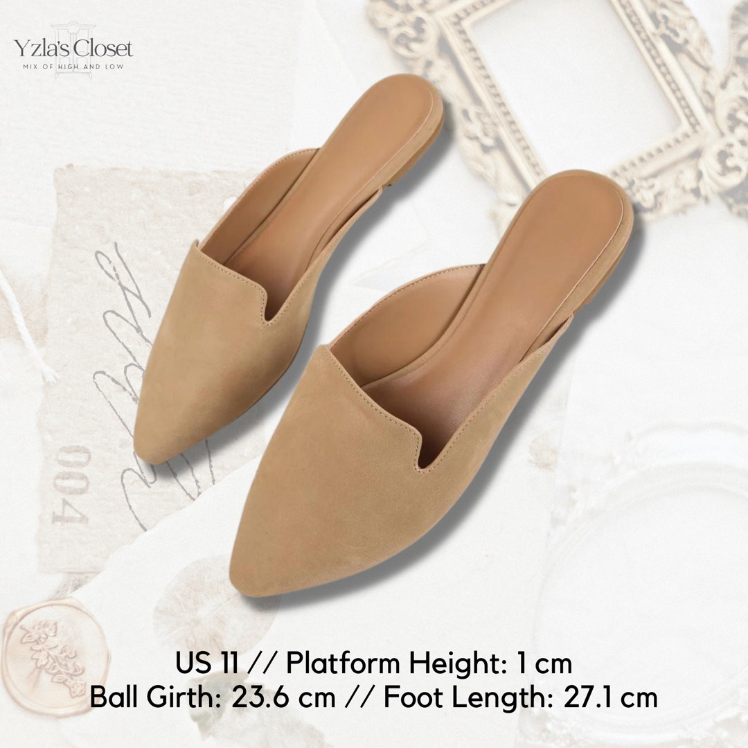 slip on leather mules womens