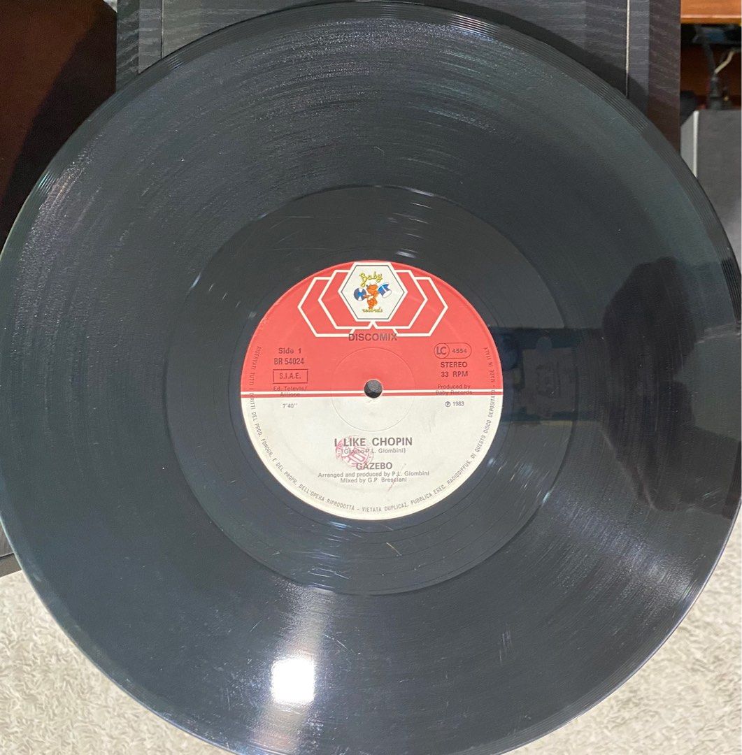 Vinyl / LP / 12 inch pop, dance RARE Gazebo I like Chopin Italian pressing, Hobbies & Toys
