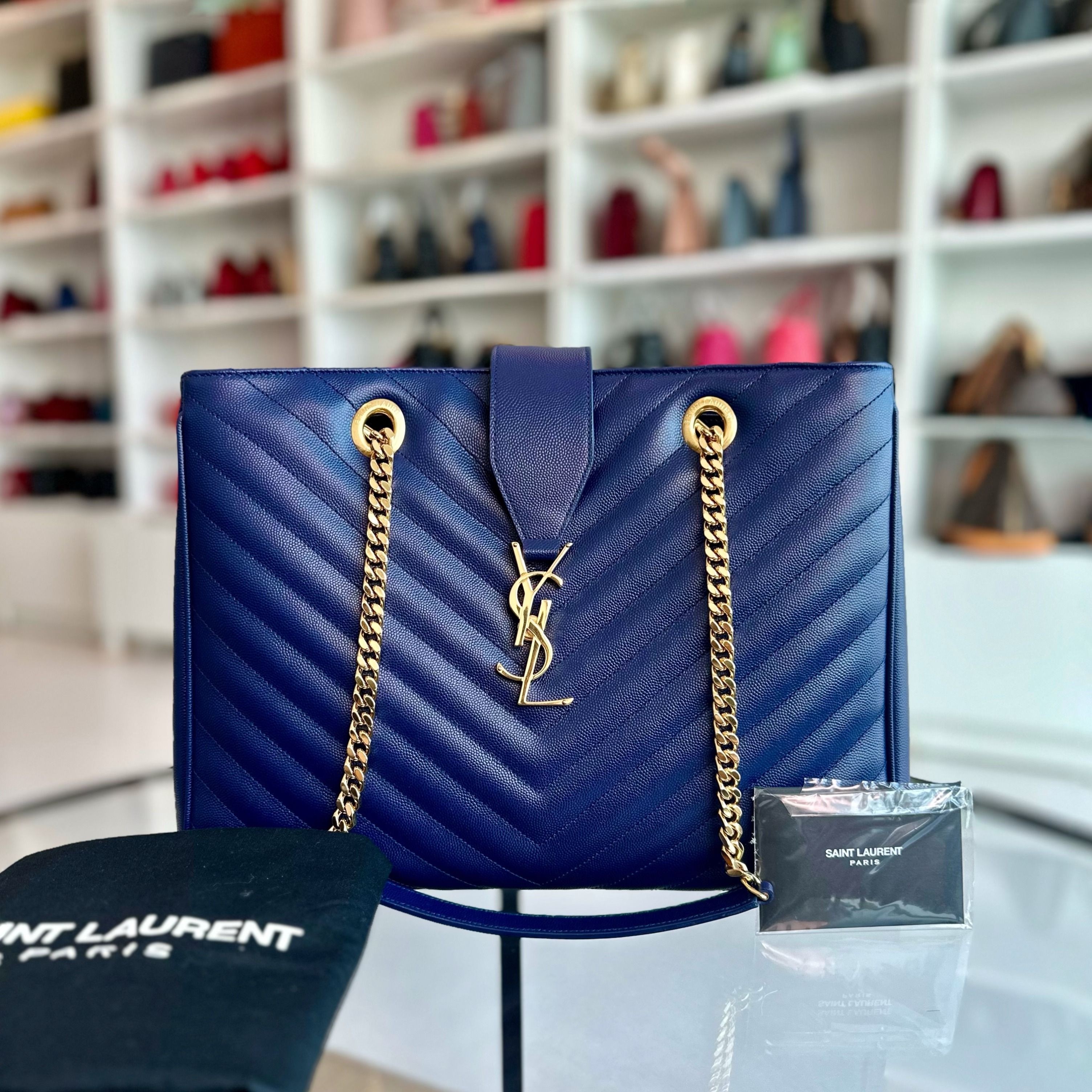 Yves saint laurent chevron bag new arrivals