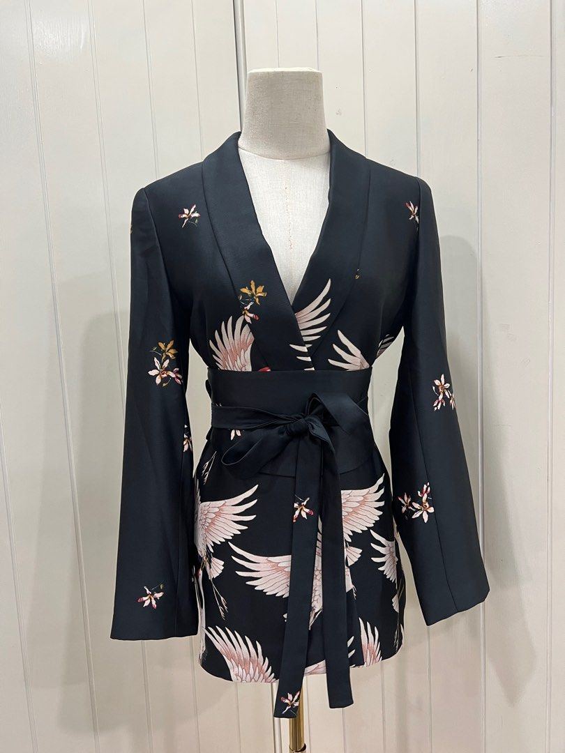 Kimono top blazer zara