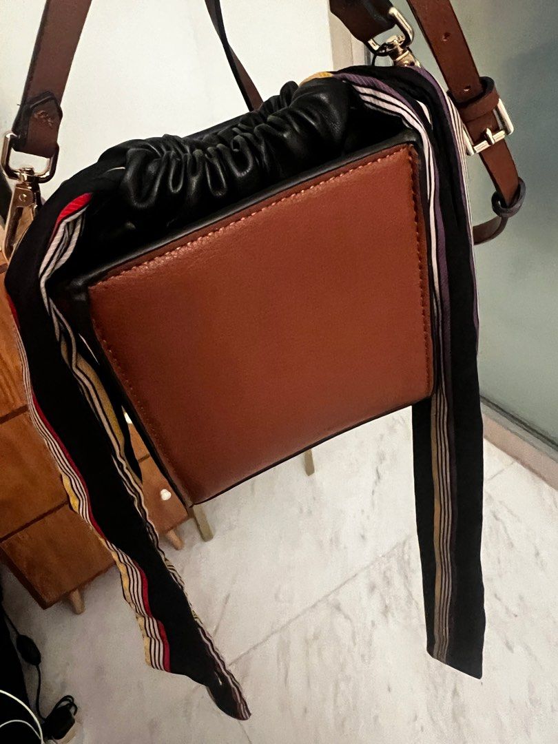 Zara square shop crossbody bag