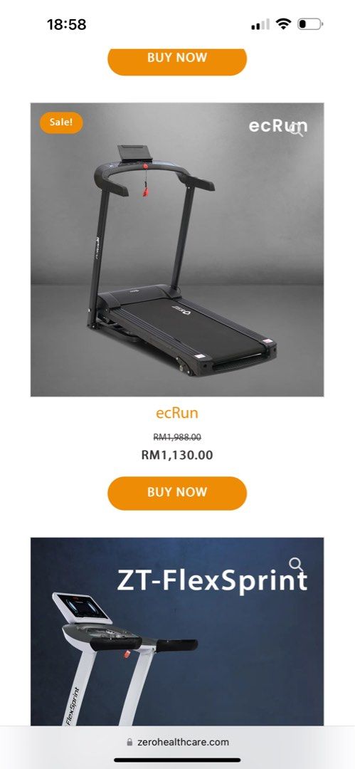 ZERO eC Run Treadmill Foldable