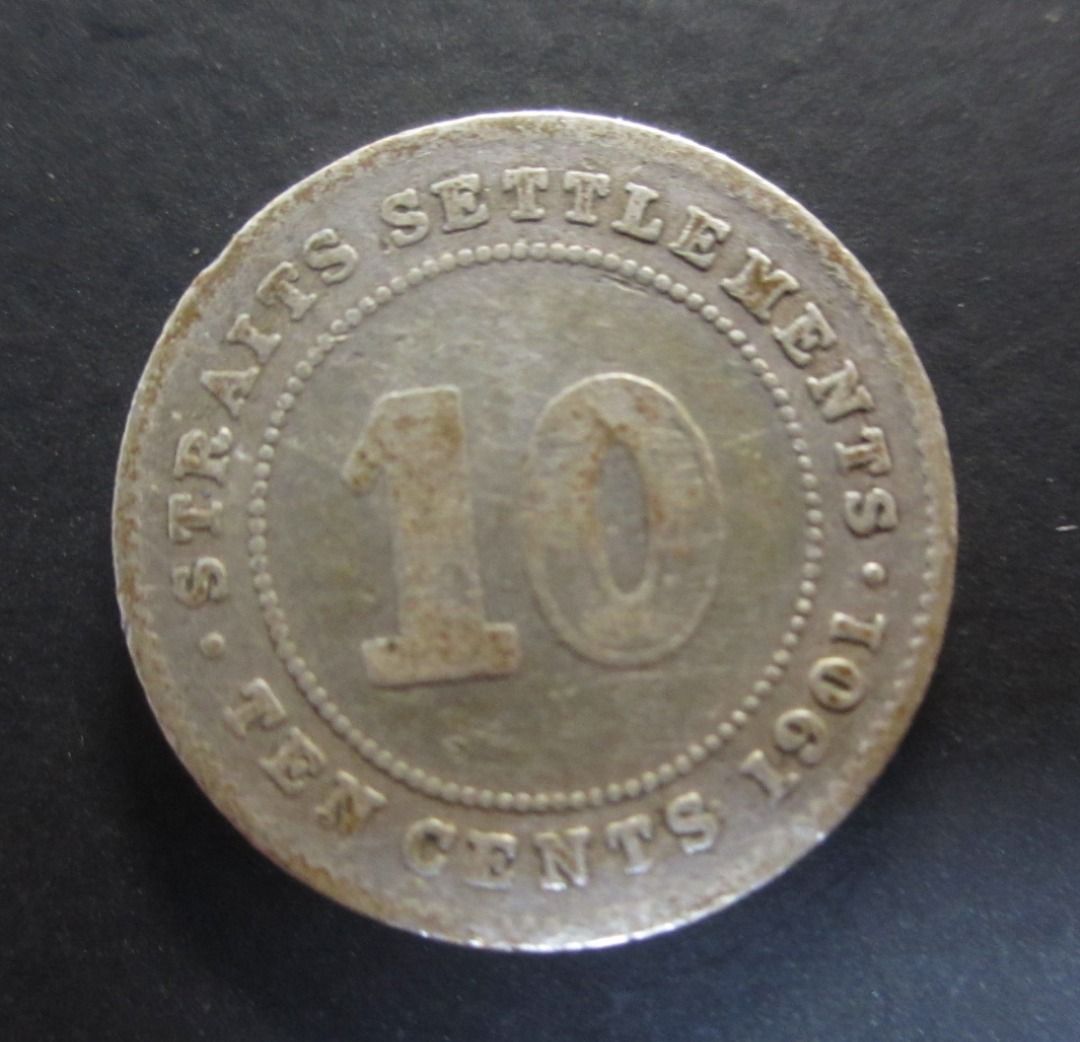 1901 Straits Settlement Queen Victoria Silver Coin 10 Cent Singapore Old  Silver Dollar Currency 1901海峡殖民时期女王头像10分银币一毫银元新加坡硬币, Hobbies & Toys,  Memorabilia & Collectibles, Currency on Carousell