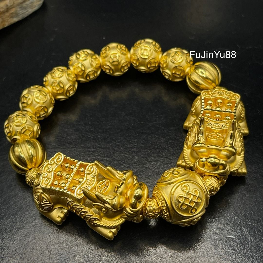 24K Pure Gold Piyao Bracelet Symbol of Strength and Elegance Embrace the Legend Power and Prestige Women s Fashion Jewelry Organizers Bracelets on Carousell