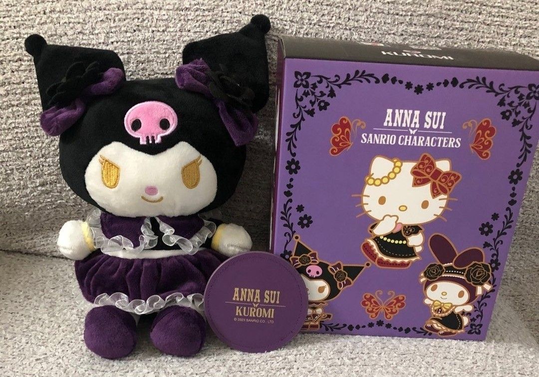 7-11 x ANNA SUI Kuromi 毛公仔連隨身鏡 Sanrio characters 限量版 $190 全新連原裝盒 旺角站/大角 ...