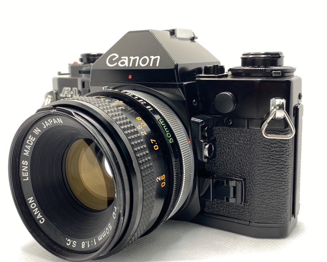 中古/二手）菲林相機Canon A-1 + Canon FD 50mm F1.8 Lens, 攝影器材