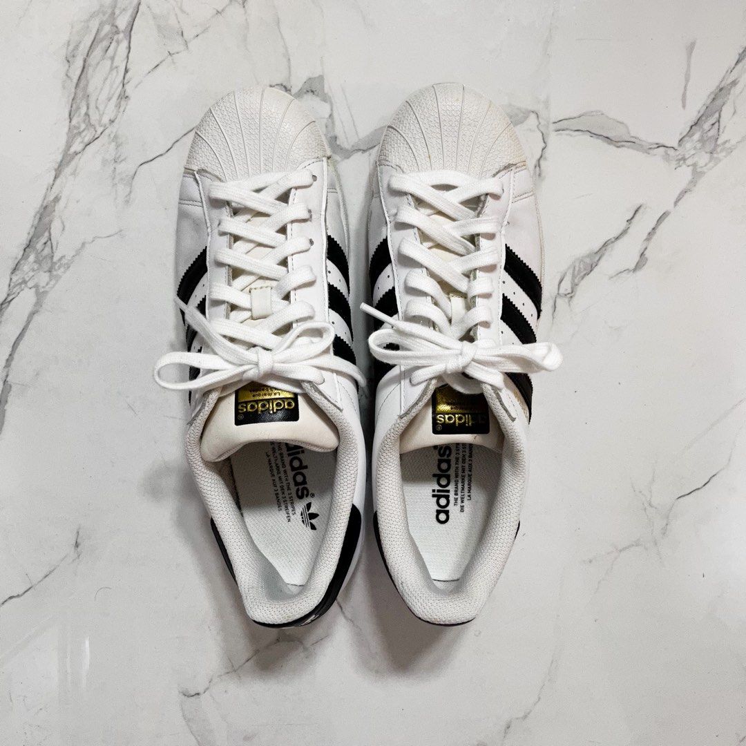 Adidas Superstar Black Stripes US Size 10 Men s Fashion Footwear