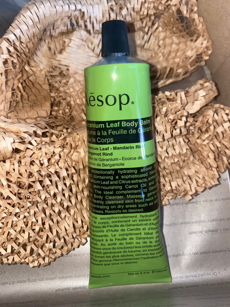 Aesop Geranium Leaf Body Balm, Beauty & Personal Care, Bath & Body, Body Care on Carousell
