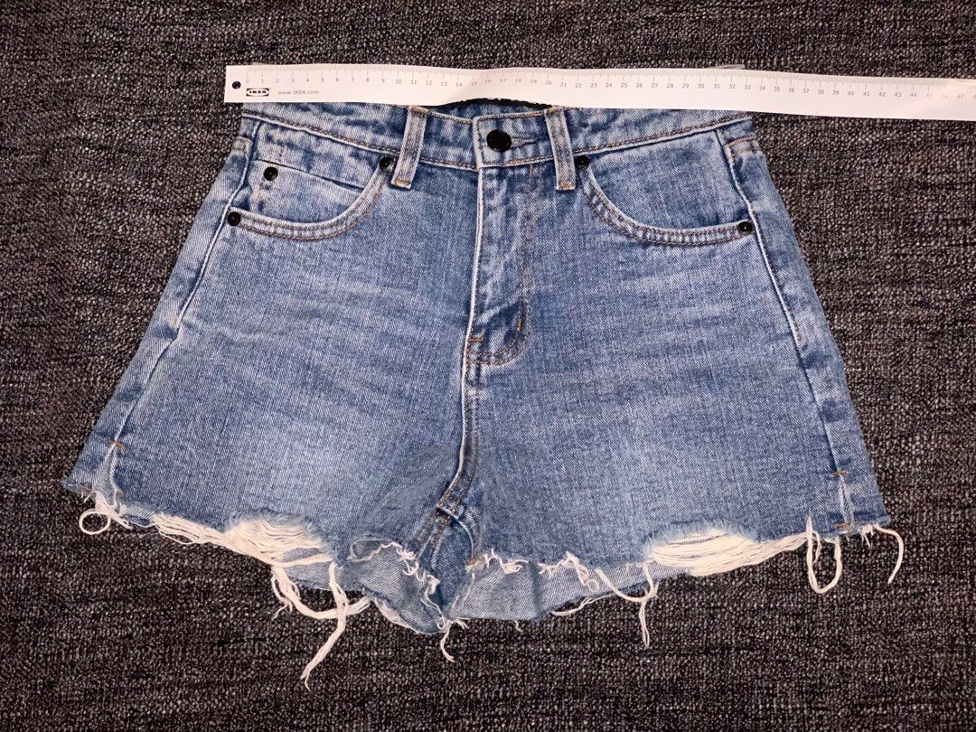 Alexander Wang Bite High Rise Jeans Denim Shorts 26 Women s