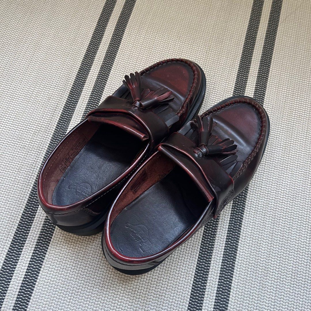 Authentic Dr. Martens Adrian Tassel Smooth Leather Loafers in
