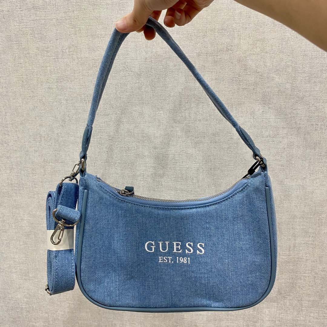 Authentic Guess Denim Shoulder Bag Women s Fashion Bags