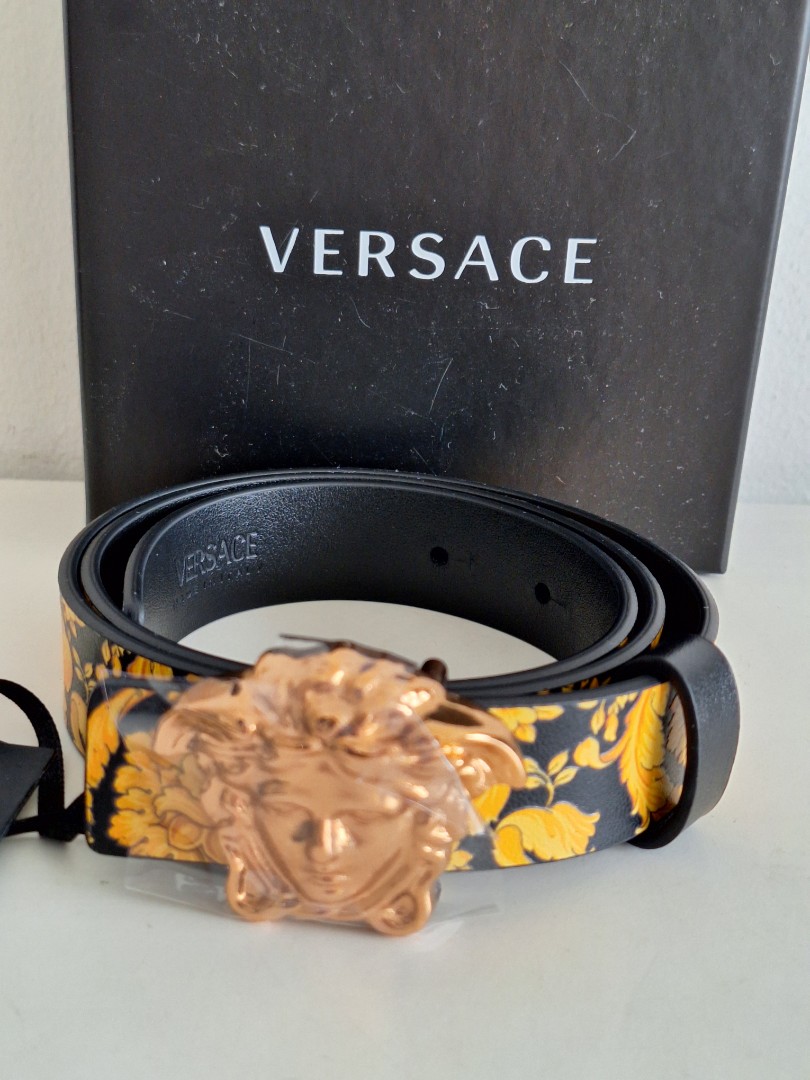Authentic Versace Medusa Double Sided Leather Belt, Luxury, Accessories on  Carousell