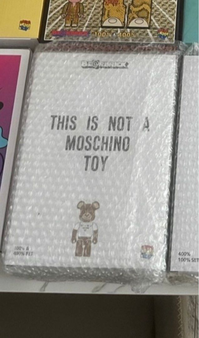 Moschino, Medicom, Medicom Toy, BE@RBRICK, Moschino Bearbrick 400% + 100%  (Be@rbrick) (2020), Available for Sale