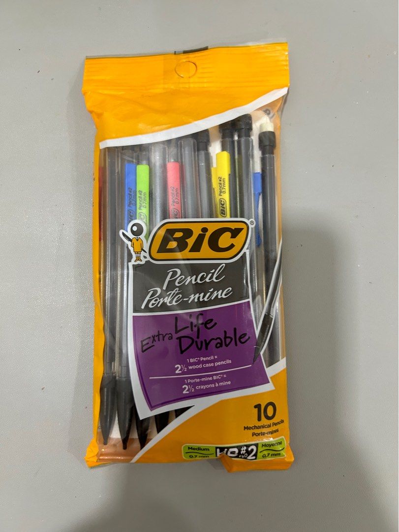 BiC Mechanical Pencil 10 pcs (0.7mm) (Category: Stationery & School Supplies) located in Santa Rosa. Submitted by zoeydeguzman (Listing ID 1274052452, Image 1). Description: 10 pcs of super good quality and durable mechanical pencils. completely sealed and unopened .