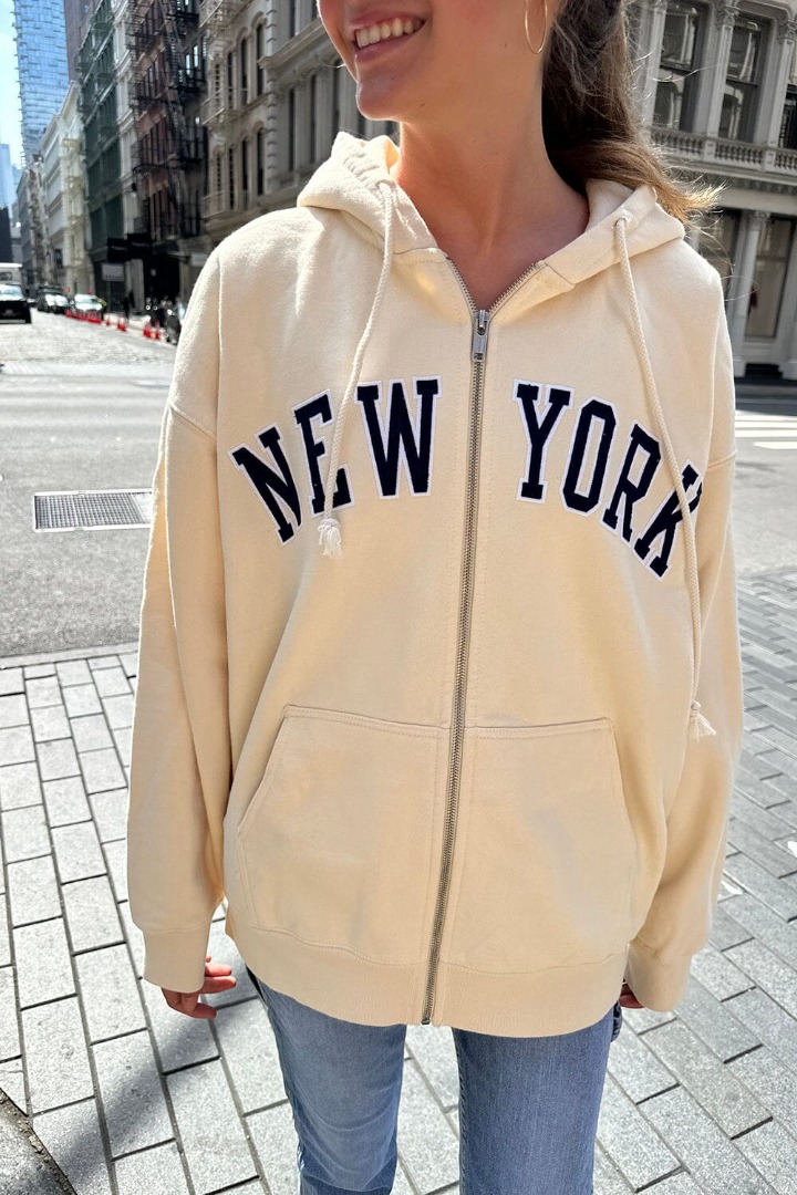 Brandy Melville john galt new york christy hoodie Black Size L - $40