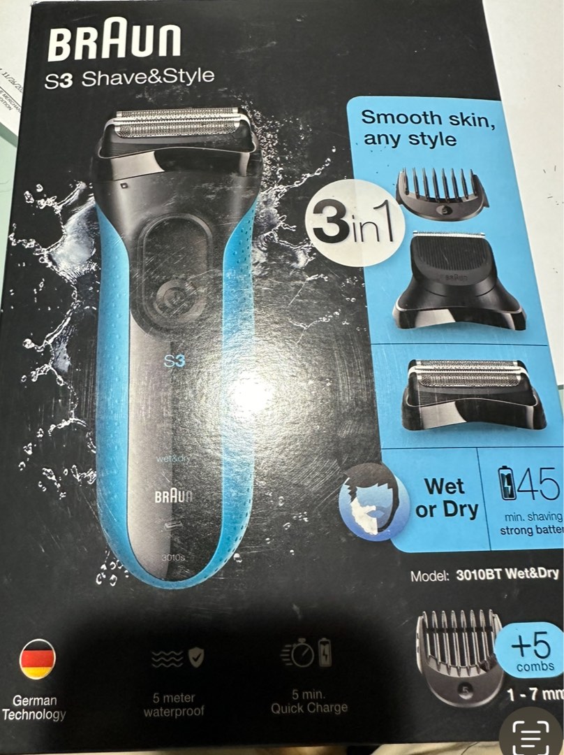 Braun shave shop and style s3