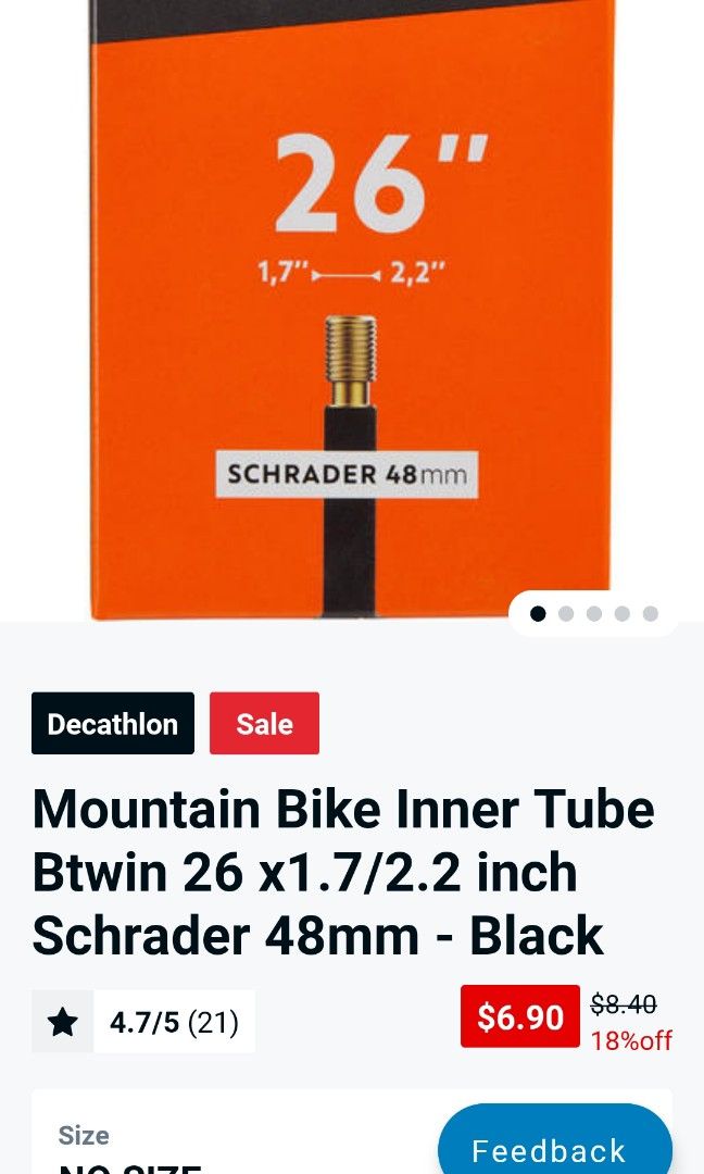 Btwin discount inner tube