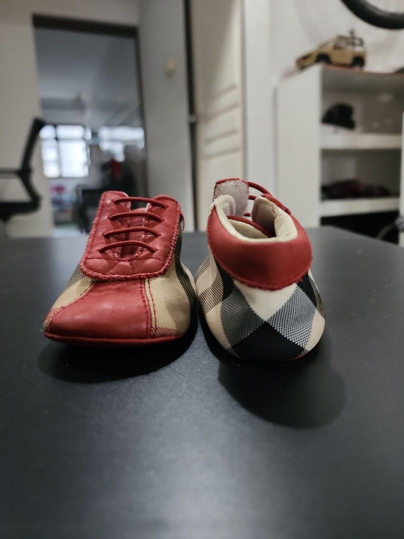 Red hotsell burberry shoes