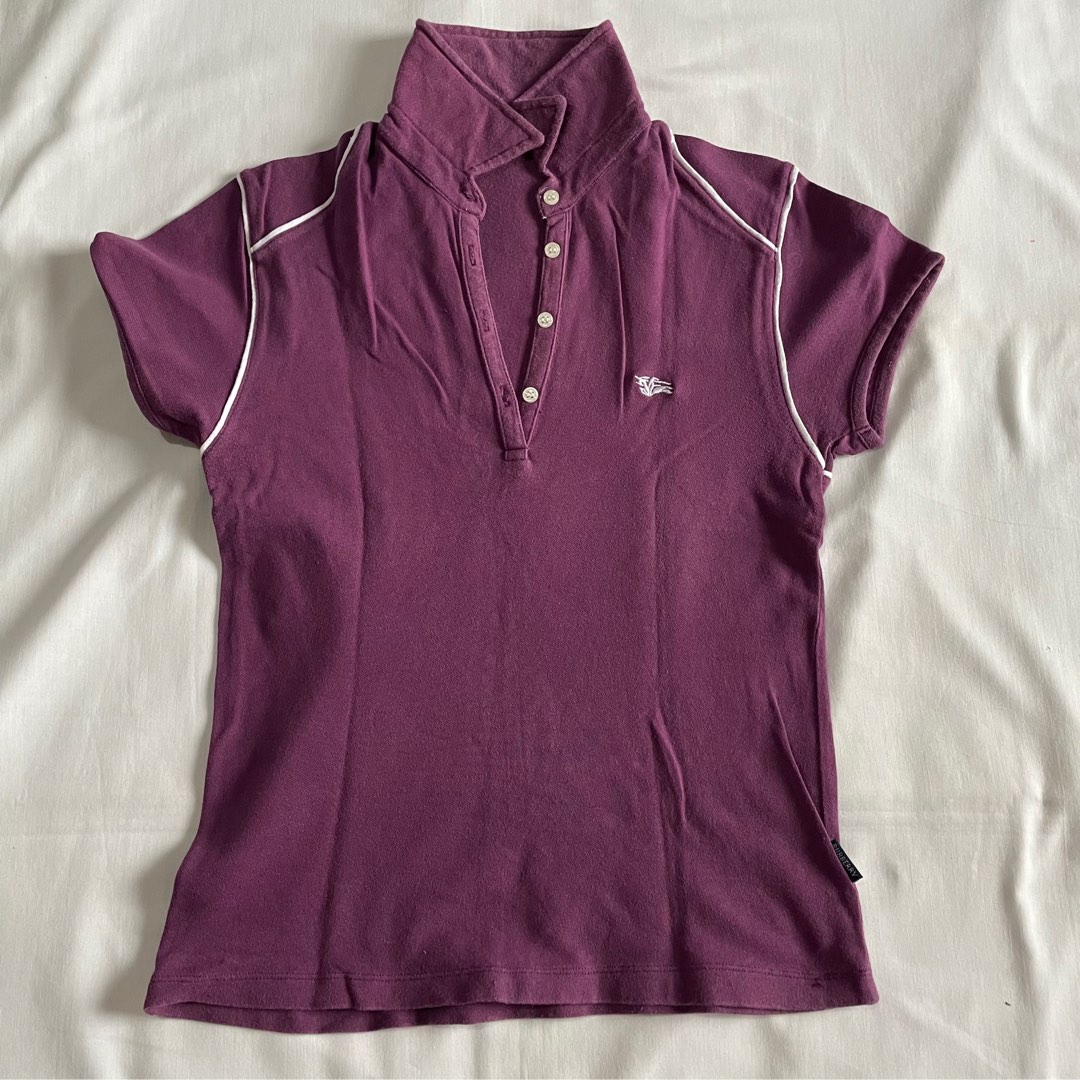 Burberry Purple Polo shirt small semi large Men s Fashion Tops
