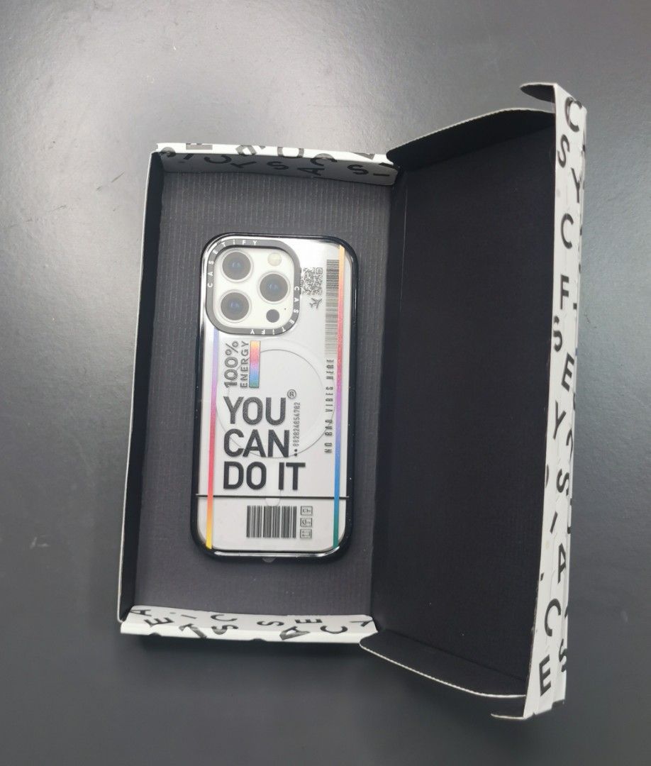 Casetify iphone 15 pro You Can Do It wireless, Mobile Phones & Gadgets