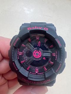 Casio baby g black pink top