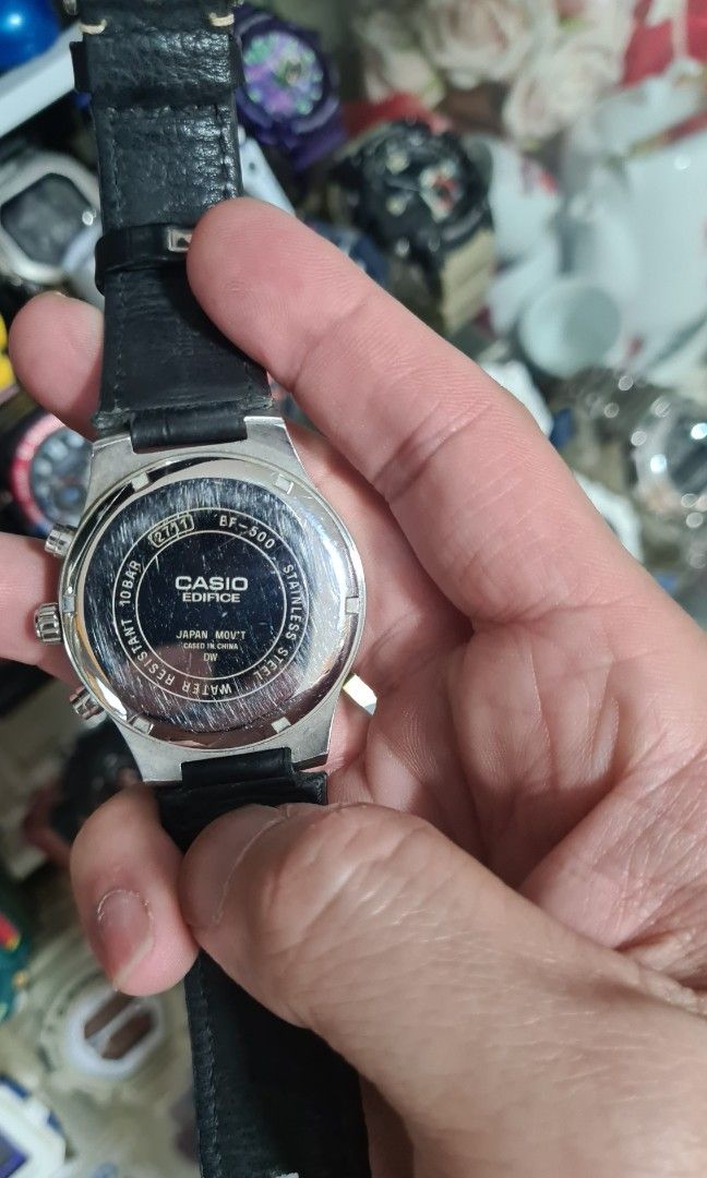 Casio EDIFICE Leather watch g shock
