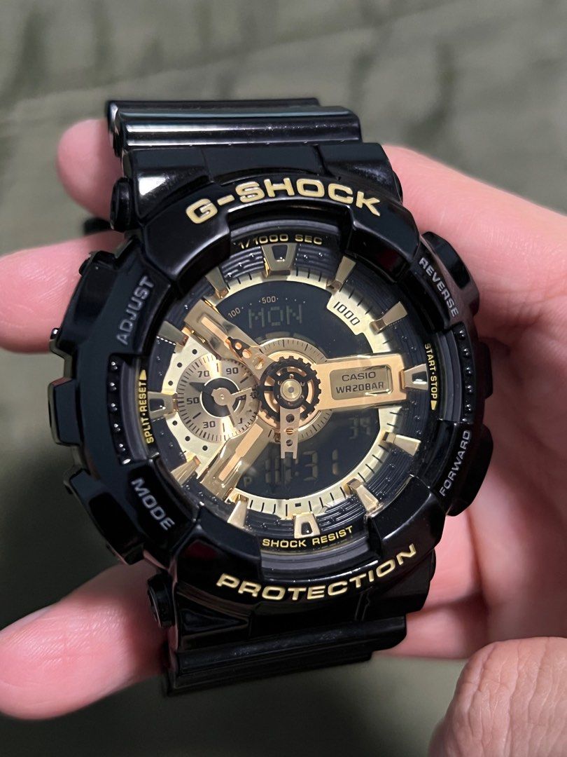 Casio G Shock GA 110 Series Black Gold WR208AR