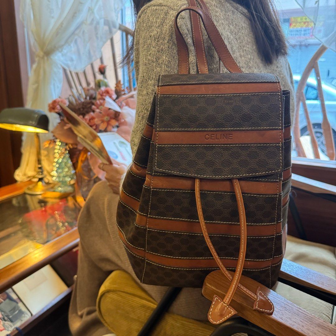 celine leather backpack