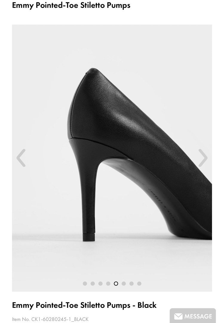 Black Emmy Pointed-Toe Stiletto Pumps - CHARLES & KEITH US