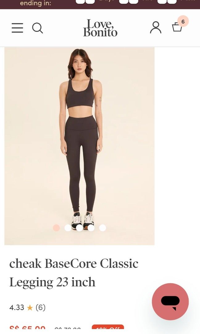 Cheak Basecore classic legging 23inch size M, Women's Fashion