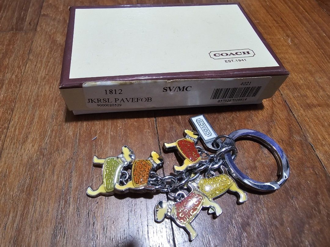 Coach discount dachshund keychain