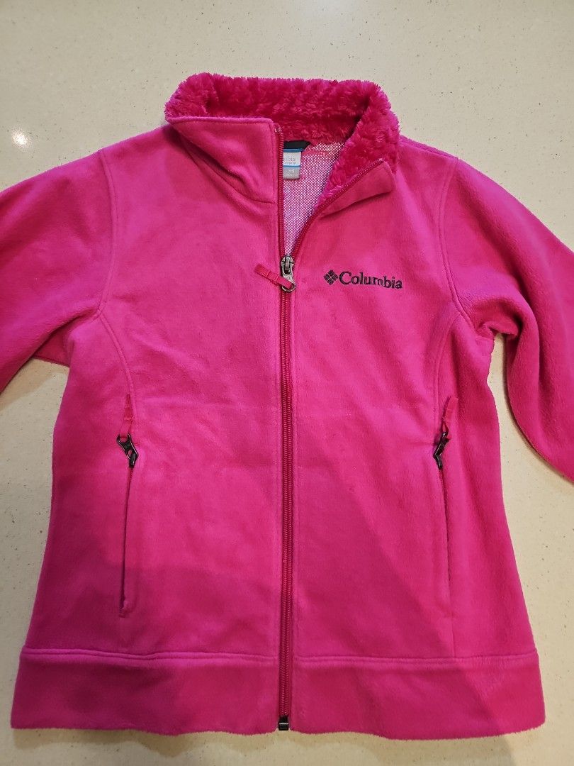 Columbia Omni heat Bright pink kid winter jacket. Size XS 6 6x