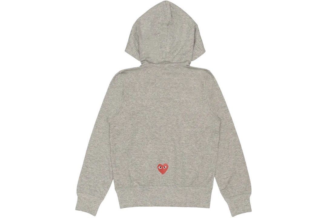 COMME DES GARCONS CDG PLAY Cdg X Play Hoodie Top Gray Sweatshirt Men s Fashion Tops Sets Hoodies on Carousell