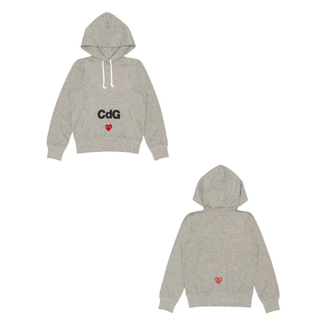 COMME DES GAR ONS CDG PLAY Cdg X Play Hoodie Top Gray Sweatshirt