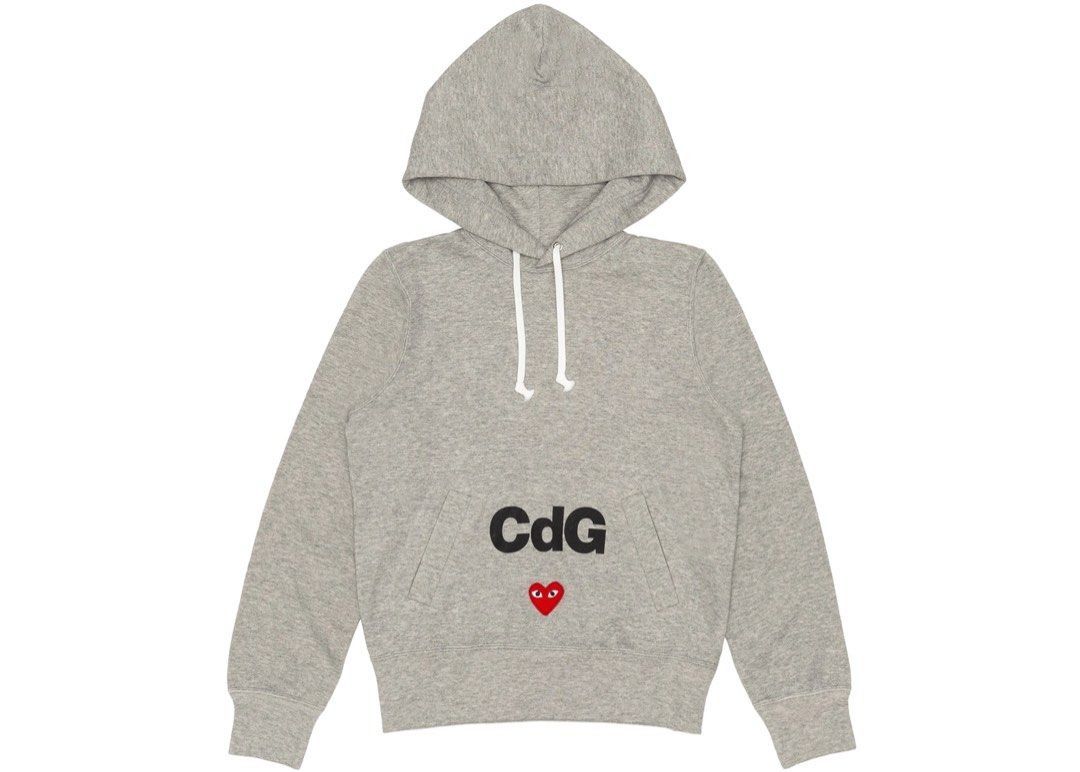 COMME DES GARCONS CDG PLAY Cdg X Play Hoodie Top Gray Sweatshirt Men s Fashion Tops Sets Hoodies on Carousell
