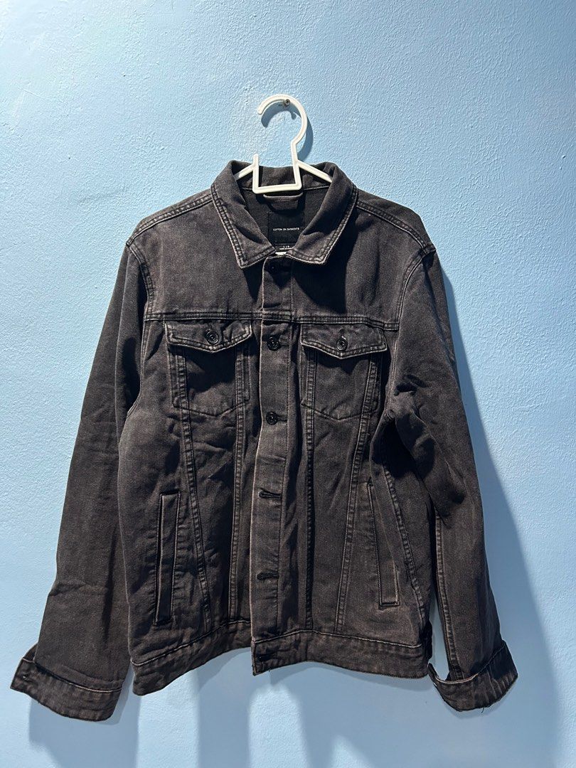 Used black hot sale denim jacket