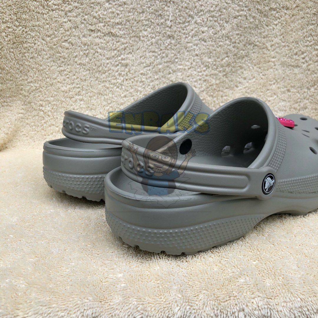 🇸🇬CROCS Classic Clogs in Elephant (M10/W12) (Category: Slippers & Slides) located in Tagum. Submitted by enbaks (Listing ID 1273973344, Image 2). Description: Brand new Comes with booklet, hanger & ziploc Originally bought in SG OUTLET.