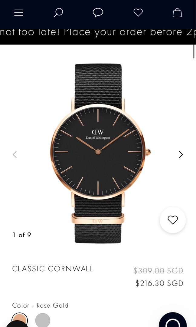 Daniel wellington cheapest price shop