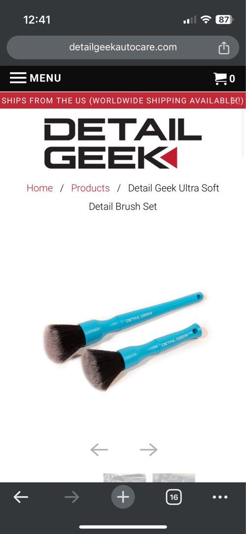 Detail Geek - Boar's Hair Detail Brush Set - Detail Geek Auto Care