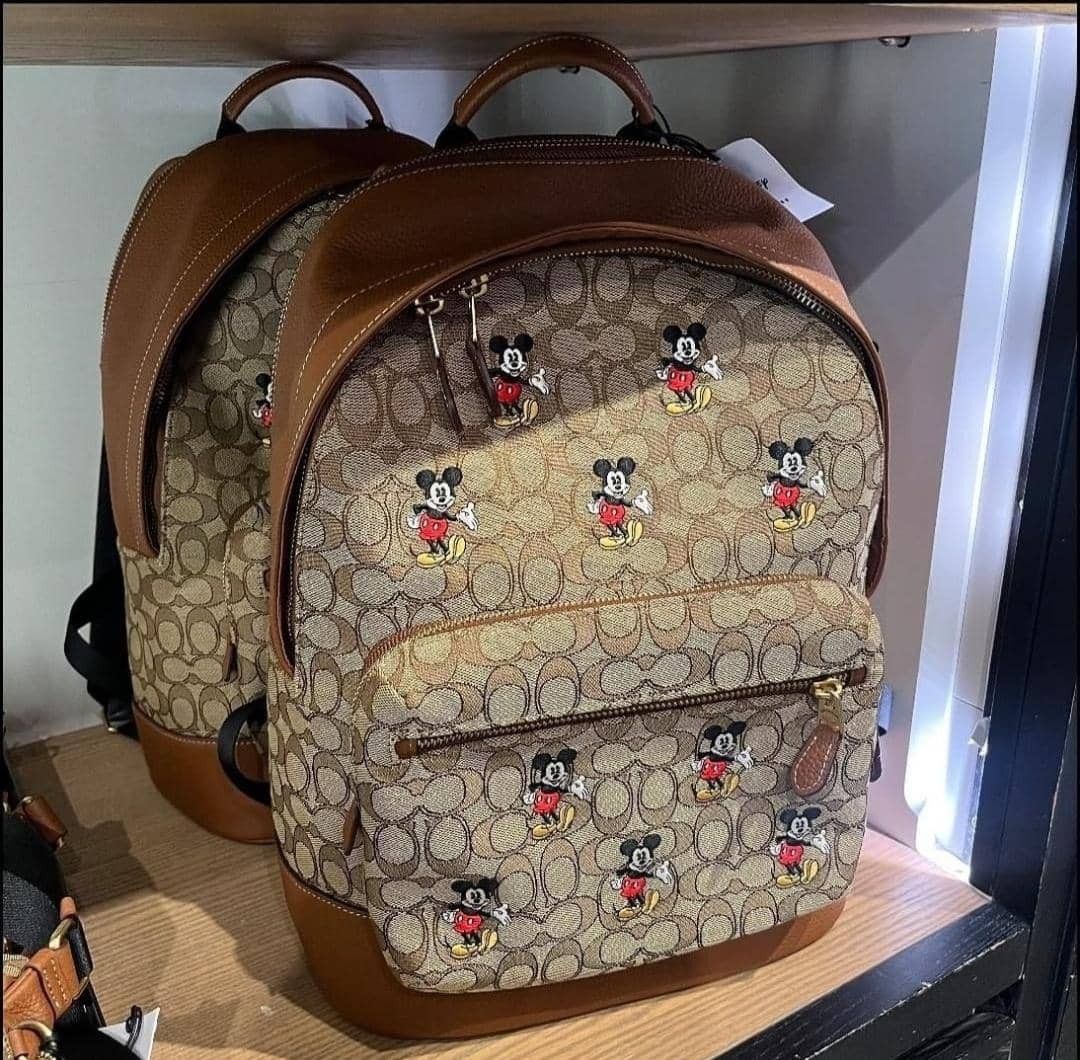 DISNEY X COACH WEST BACKPACK IN SIGNATURE JACQUARD WITH MICKEY MOUSE PRINT COACH CL950