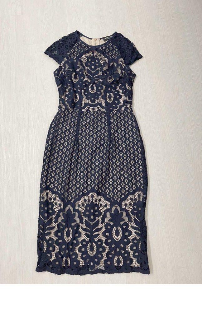 Dorothy perkins navy lace dress online