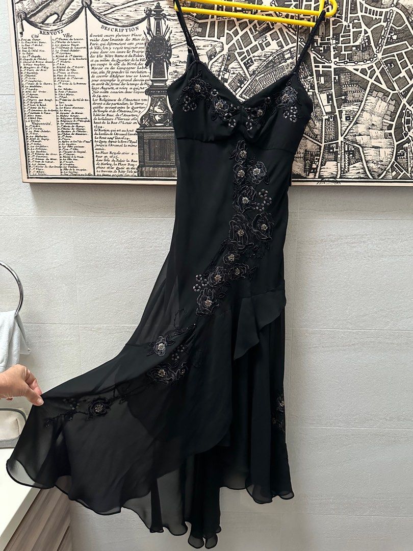Dress Barn black evening dress Spanish style