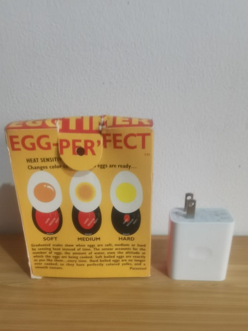 Egg-Perfect Egg Timer (Category: Cookware & Accessories) located in Makati City. Submitted by kalabasza (Listing ID 1274017607, Image 3). Description: 📌 Brand New, di na nga lang halata sa box. 📌 Actual item posted. 📌 Item is in good condition. 📌 Product Color may slightly vary due to Photographic Lighting. 📌 Delivery at buyer's expense 📌 Location is Makati 📌 Shipping via Lalamove, Flash or GoGo. 📌 Payment first before ship. GCash only. �