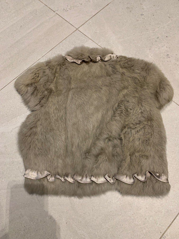 Fur best sale coat sleeveless