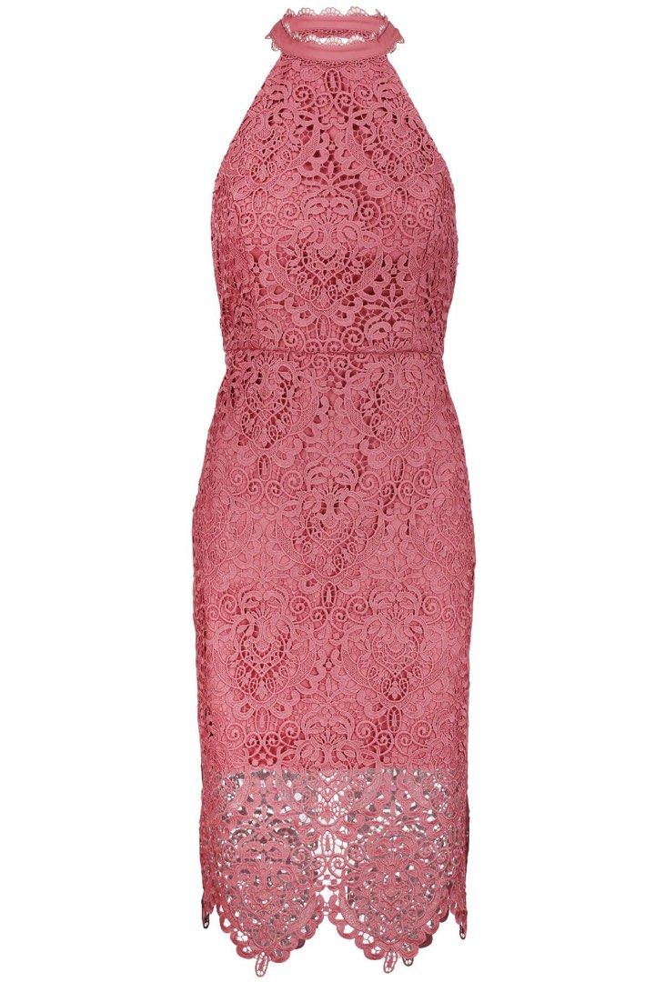 Forever New Beverly lace pencil dress in elegant rose UK12